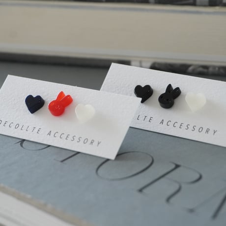 petit bunny&heart set pierce