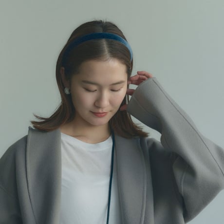smooth velvet head band【細】