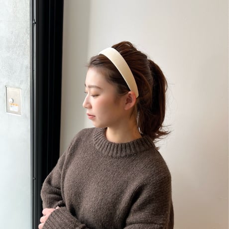 simple velvet head band【太】