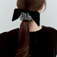 velvet ribbon dot sheer chouchou