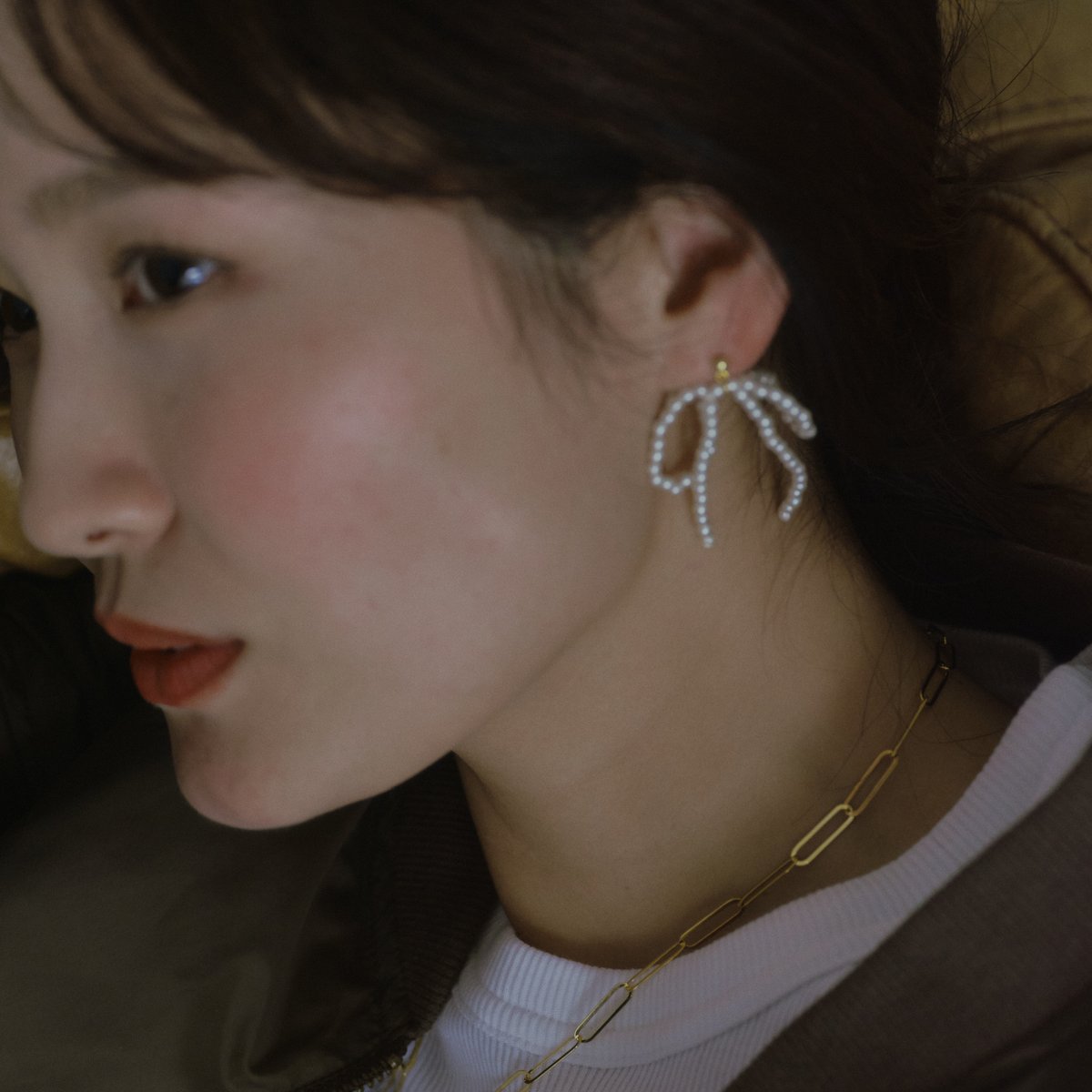 アクセサリー uiqut asymmetry ribbon pearl pierce アクセサリー uiqut asymmetry ribbon pearl pierce ユイクト