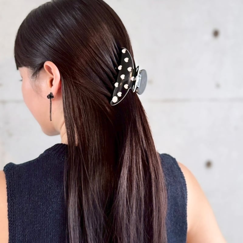 mono heart hair clip | decollte_accessory