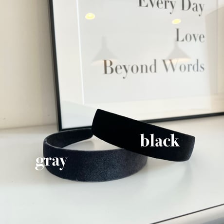 simple velvet head band【太】