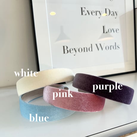 simple velvet head band【太】