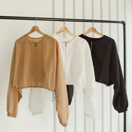 airy poncho blouson set