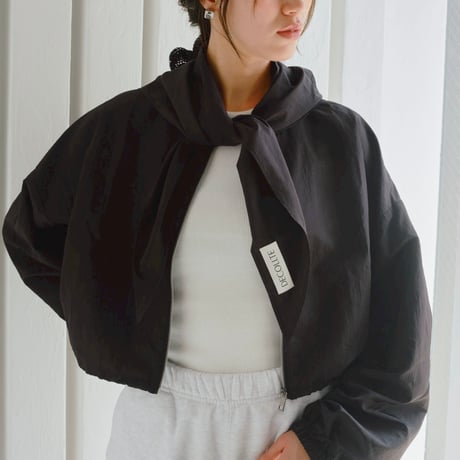 airy poncho blouson set