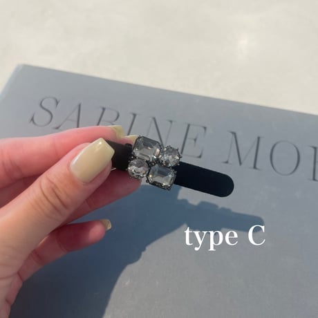 square stone mini clip