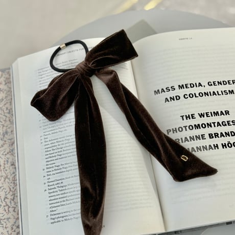 velvet long ribbon tie
