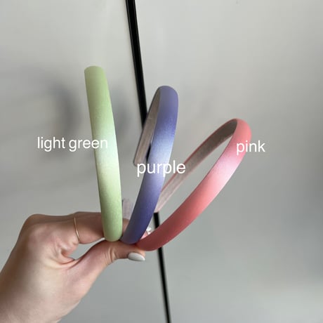 simple satin head band【細】