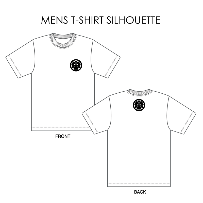 マイ家紋Tシャツ ホワイト：001（メンズ： S〜XL） | 家紋ショップ