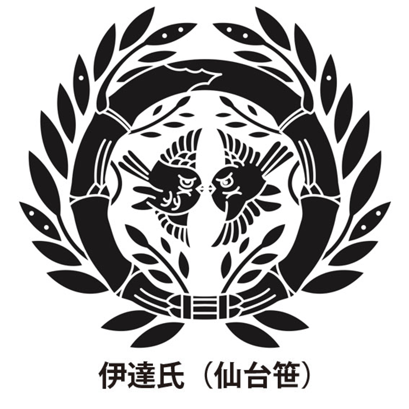 伊達氏：仙台笹 Tシャツ（メンズ） ホワイト | 家紋ショップ RIVERLAND