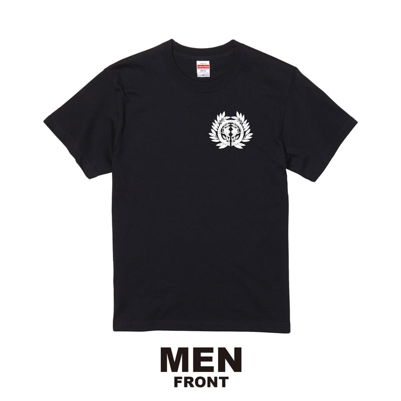伊達氏：仙台笹 Tシャツ（メンズ） ブラック | 家紋ショップ RIVERLAND