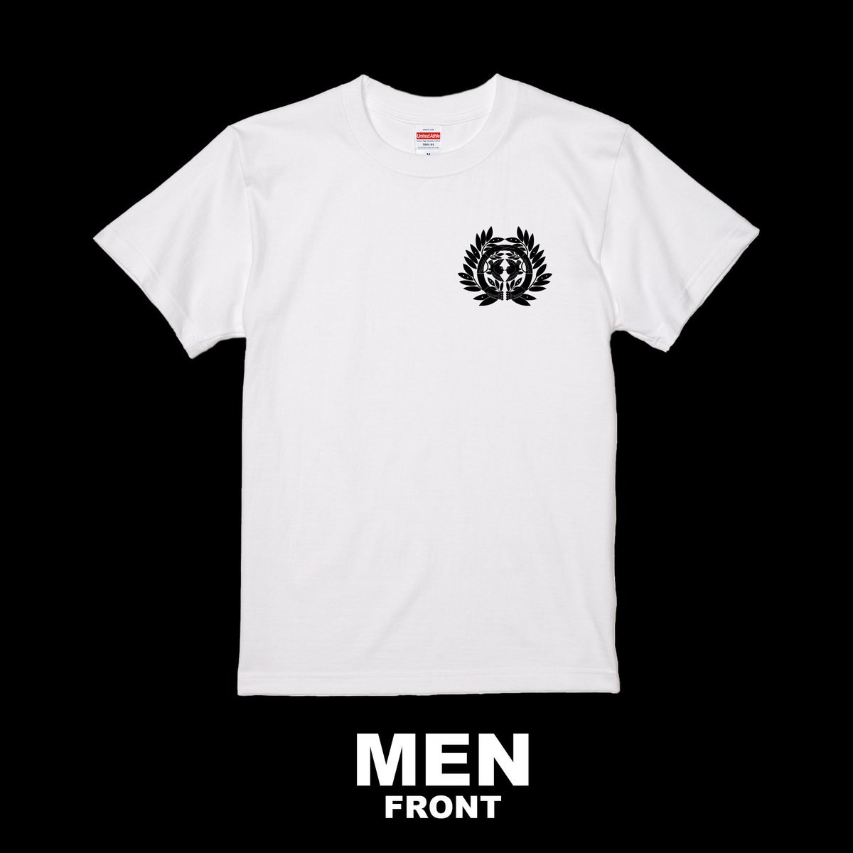 伊達氏：仙台笹 Tシャツ（メンズ） ホワイト | 家紋ショップ RIVERLAND