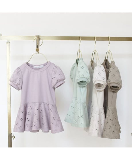 peplum puff sleeve cut&sew
