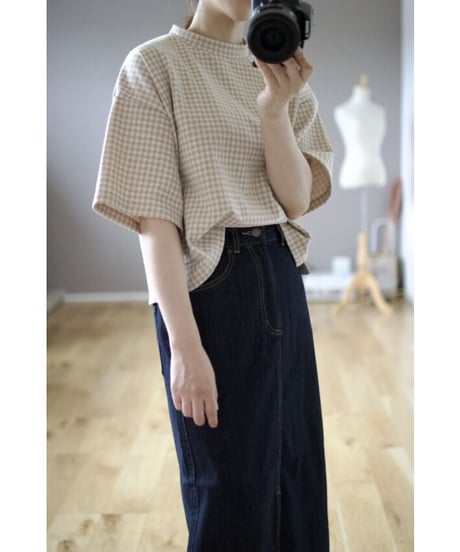mock neck cut and sew