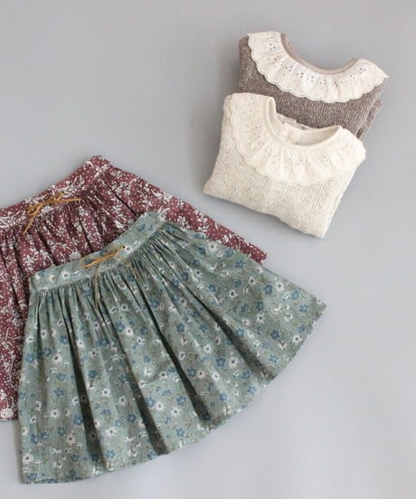 専用ページ！100〜120/eyelet gather skirt