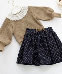 eyelet gather skirt