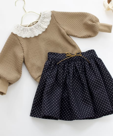 eyelet gather skirt