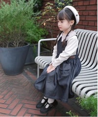 Indigo apron  one-piece