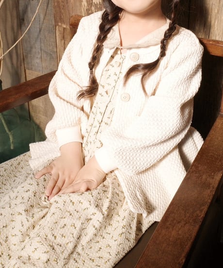 chain knit peplum cardigan