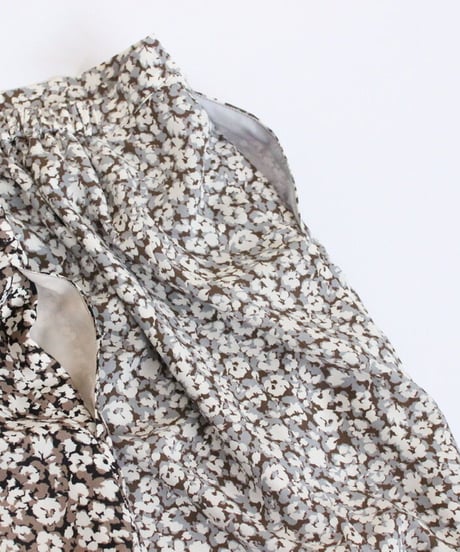 leopard flower piping skirt