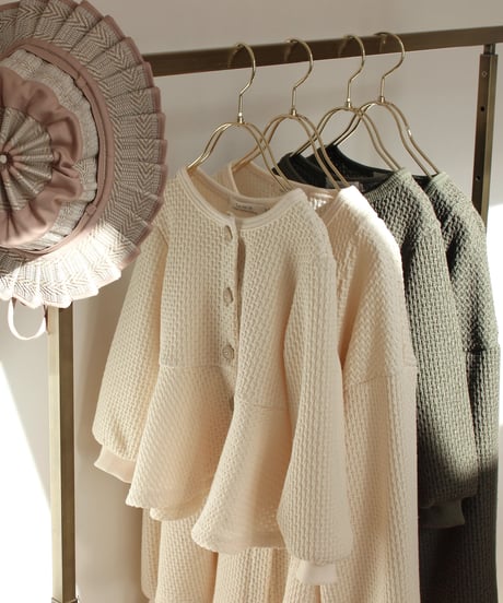 chain knit peplum cardigan