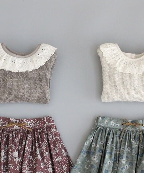 専用ページ！100〜120/eyelet gather skirt