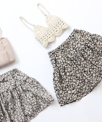 120/130  leopard flower tiered skirt