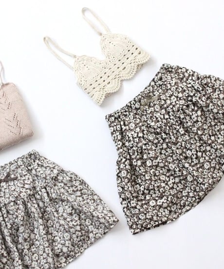 120/130  leopard flower tiered skirt