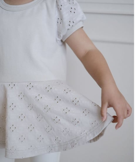 peplum puff sleeve cut&sew