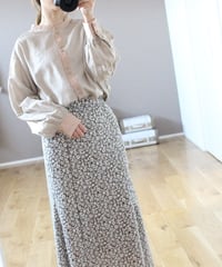 leopard flower piping skirt