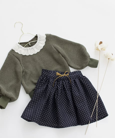 eyelet gather skirt