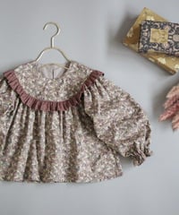 Cherry ripe/Round yoke blouse