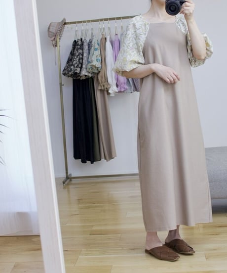 square neck chouquette one-piece