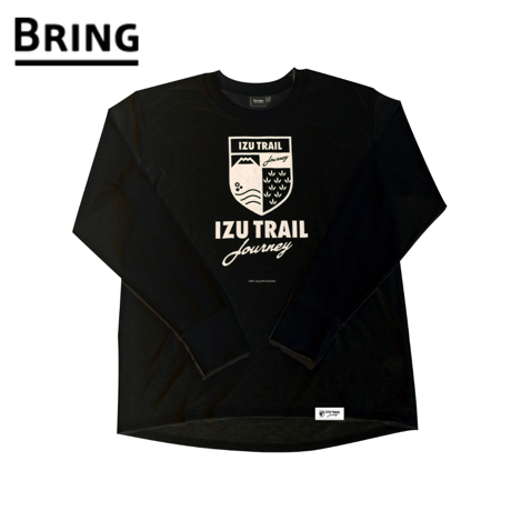 【IZU TRAIL Journey】 Emblem LS TEE ブラック ※バックプリントなし