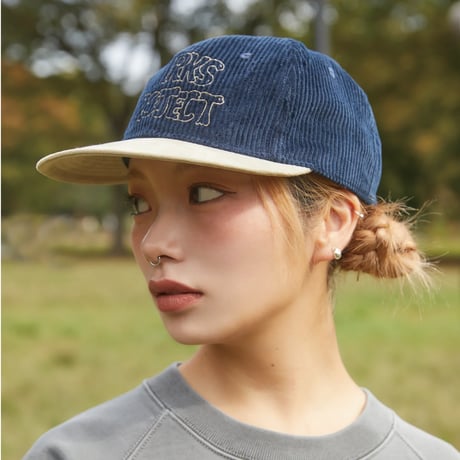 【PARKS PROJECT】矢部ユウナ× REDFISH × PARKS PROJECT Bicolor Corduroy Cap