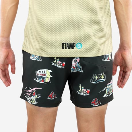 【STAMP RUN&CO】3 POCKET SHORTS -LOCAL MOUNTAIN-（CHARCOAL）