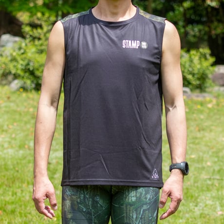 【STAMP RUN&CO】STAMP GRAPHIC TANK (BLACK／REAL TREE CAMO)