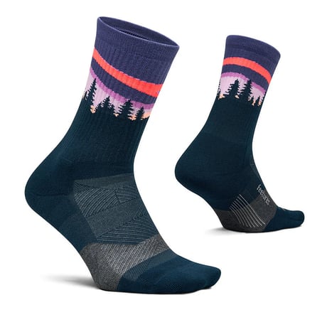 【Feetures】ELITE LIGHT CUSHION MINI CREW PurpleAurora