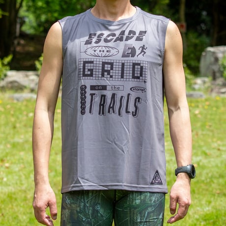 【STAMP RUN&CO】STAMP GRAPHIC TANK (ESCAPE THE GRID ON THE TRAILS)