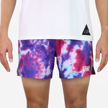 【STAMP RUN&CO】3 POCKET SHORTS TIE DYE (BLUE / PINK)