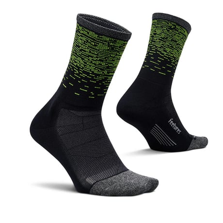 【Feetures】Elite Light Cushion Mini Crew Reflective Yarns（light wave）