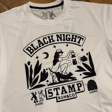 【STAMP RUN&CO】STAMP WIDE TEE (BLACK NIGHT)