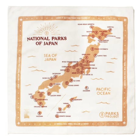 【PARKS PROJECT】Japan Map Bandana