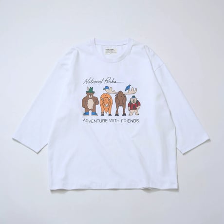 【PARKS PROJECT】”FRIENDS”3/4Tee WHITE
