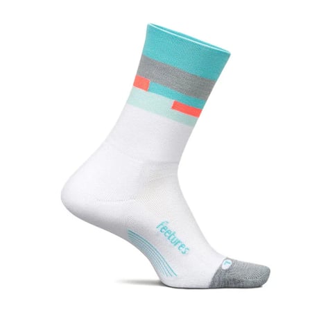 【Feetures】ELITE LIGHT CUSHION MINI CREW aquatic white
