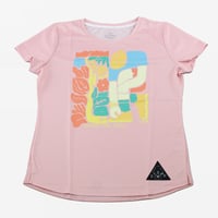 【STAMP RUN&CO】GRAPHIC WOMENS RUN TEE -ENTER THE TRAIL（PINK）