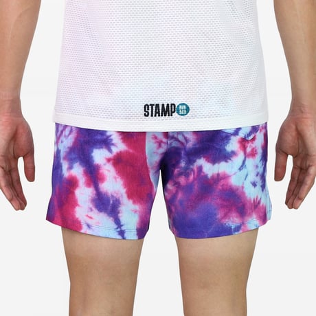 【STAMP RUN&CO】3 POCKET SHORTS TIE DYE (BLUE / PINK)