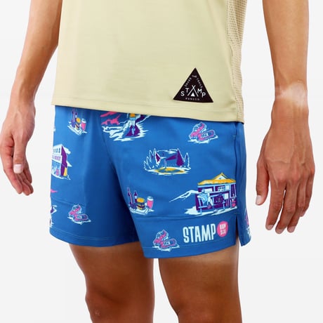 【STAMP RUN&CO】3 POCKET SHORTS -LOCAL MOUNTAIN-（LIGHT BLUE）