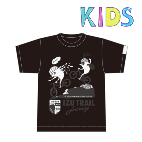 KIDS【IZU TRAIL Journey】BIKE Tee　ブラック